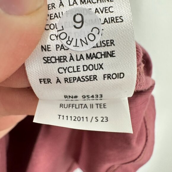 Toad&Co Maroon Red Flutter Sleeve Organic Cotton Lyocell Blend Lightweight Shirt - Picture 7 of 8